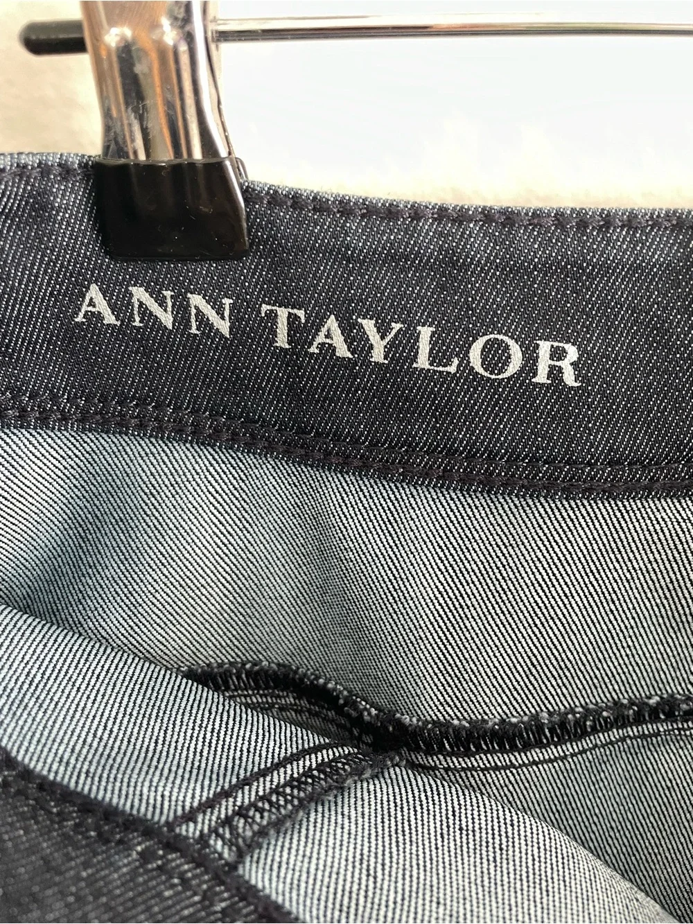Ann Taylor Dark Blue Denim Pencil Skirt